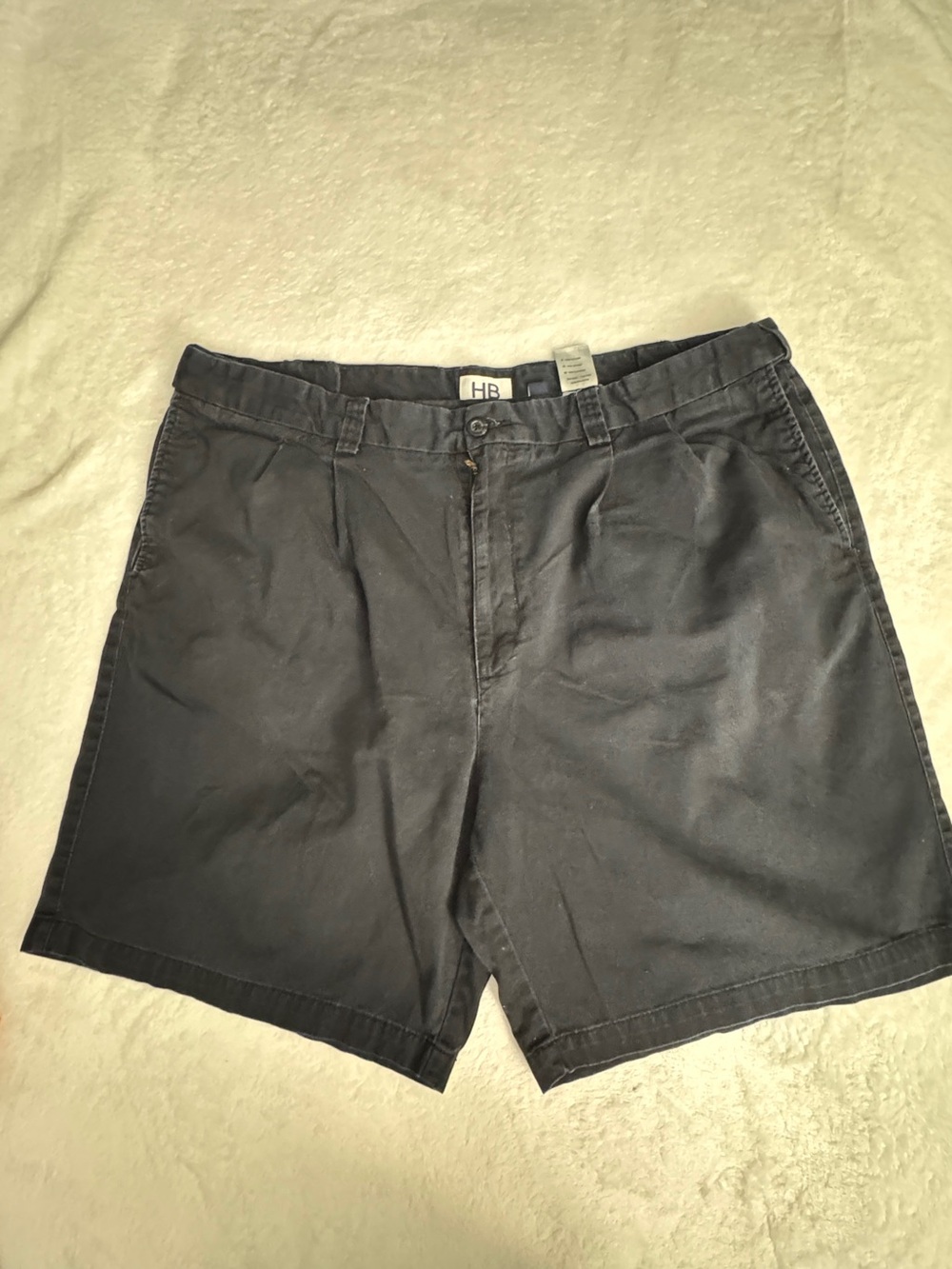 Men's Flat Front Black Casual Shorts